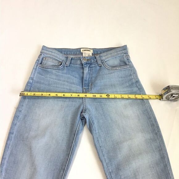 L’AGENCE Blue High Waist Denim Cropped Jeans Size 25 - Picture 10 of 11